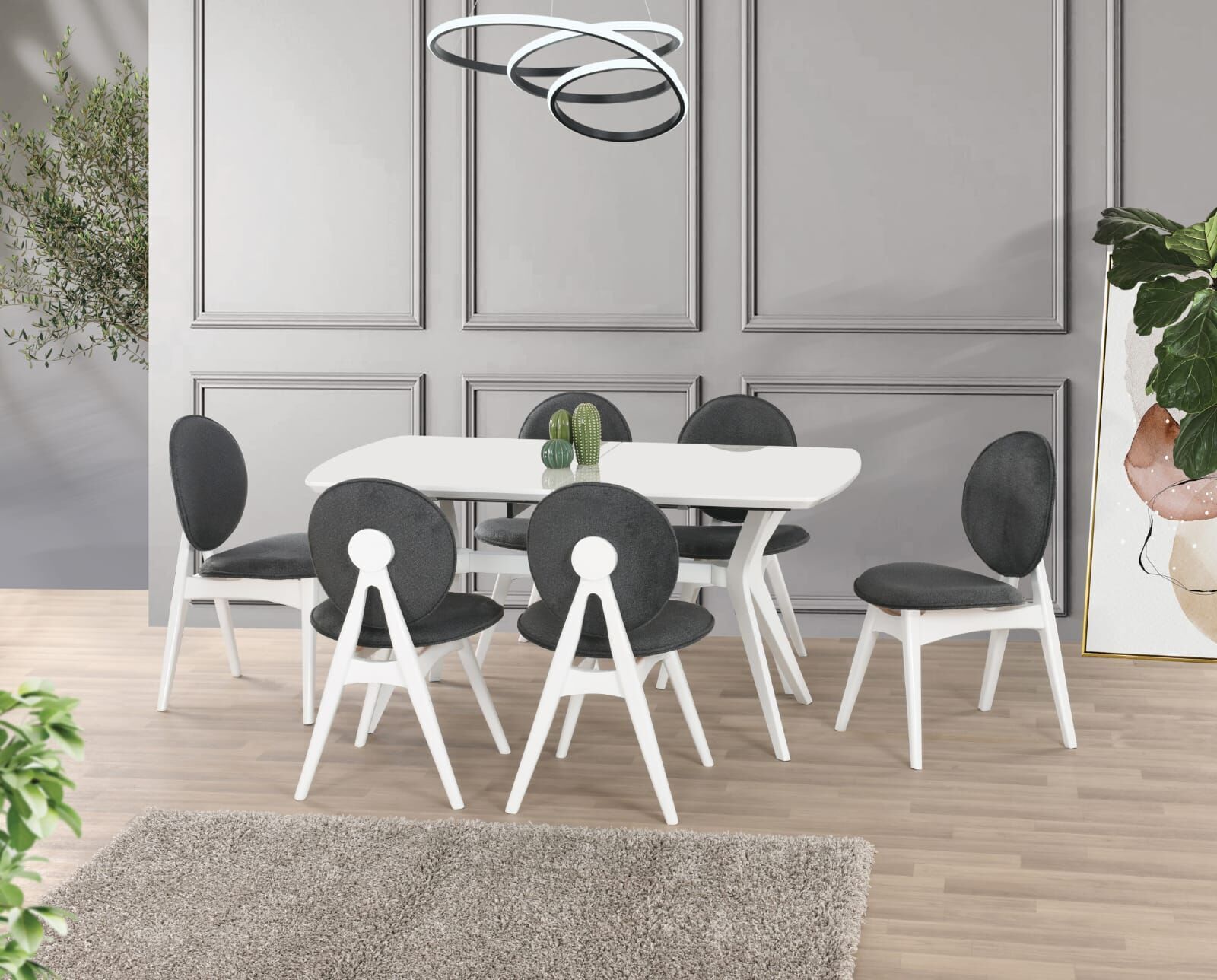 VENEZİA MASA TAKIMI 4 SANDALYE İLE SET