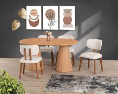 POTA AÇILIR MASA 4 SANDALYE İLE SET