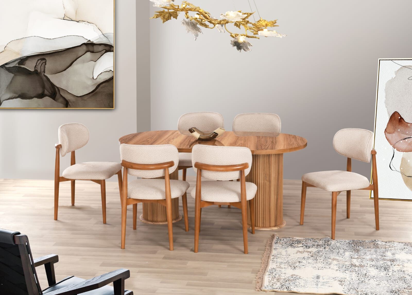 POTA SABİT MASA 4 SANDALYE İLE SET