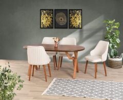 SAHRA SABİT MASA 4 SANDALYE İLE SET