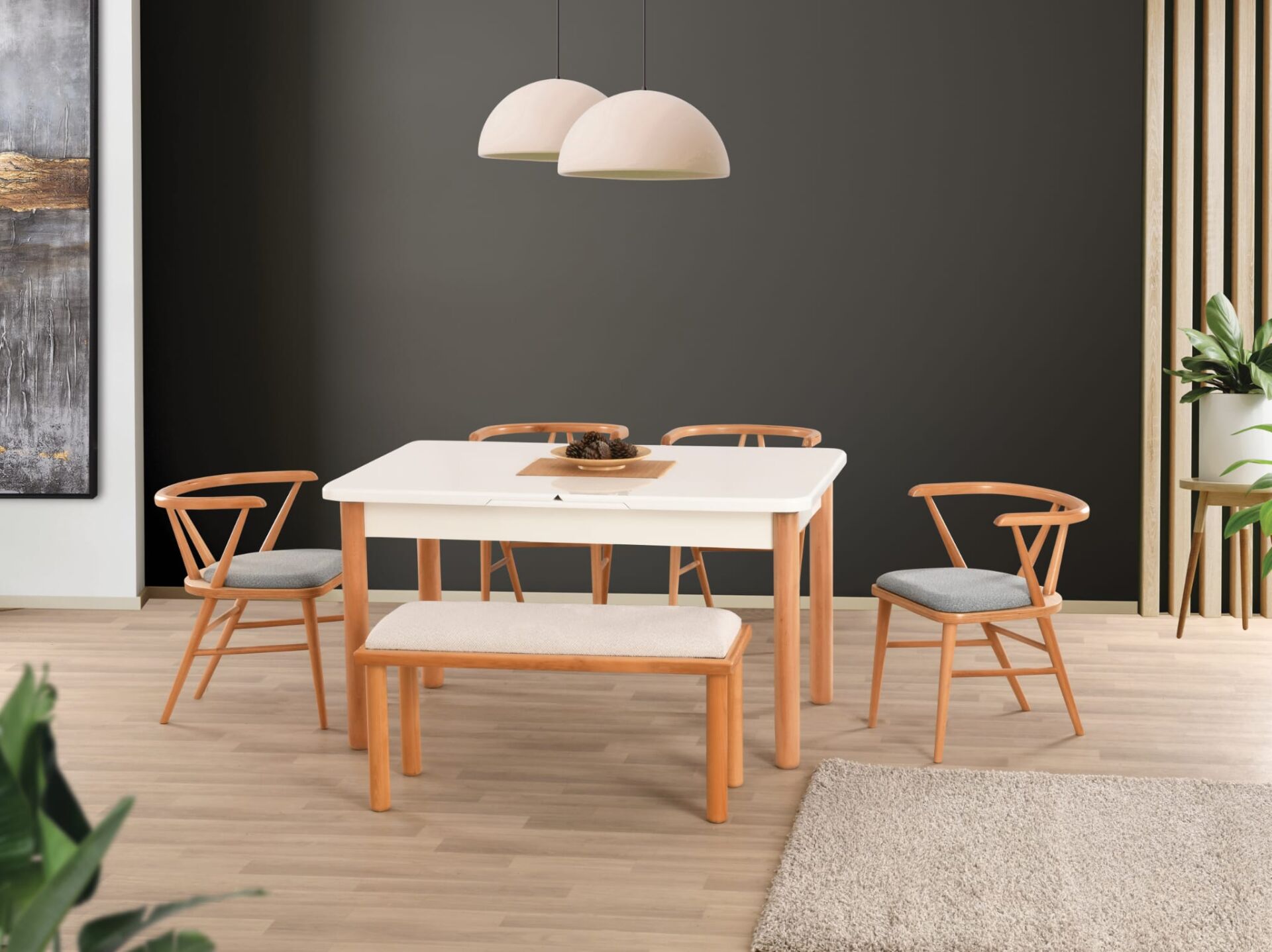 PARS MASA TAKIMI 4 SANDALYE İLE SET