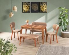 TERS REDYUS MASA TAKIMI 4 SANDALYE İLE SET