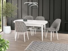 KELEBEK MASA TAKIMI 4 ADET SANDALYE İLE SET