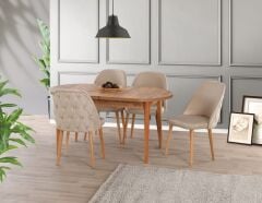 KELEBEK MASA TAKIMI 4 ADET SANDALYE İLE SET