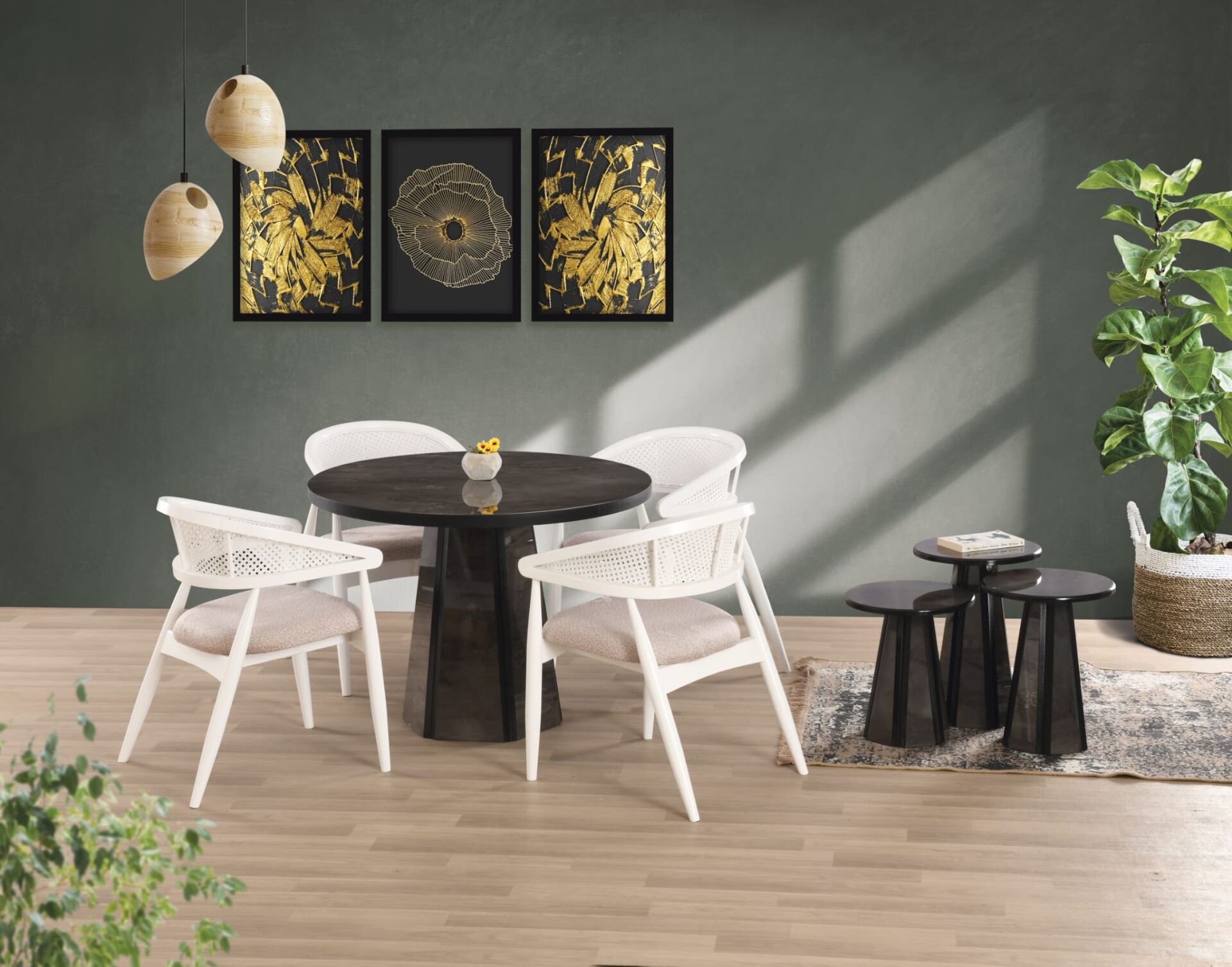 POTA SABİT MASA 4 SANDALYE İLE SET